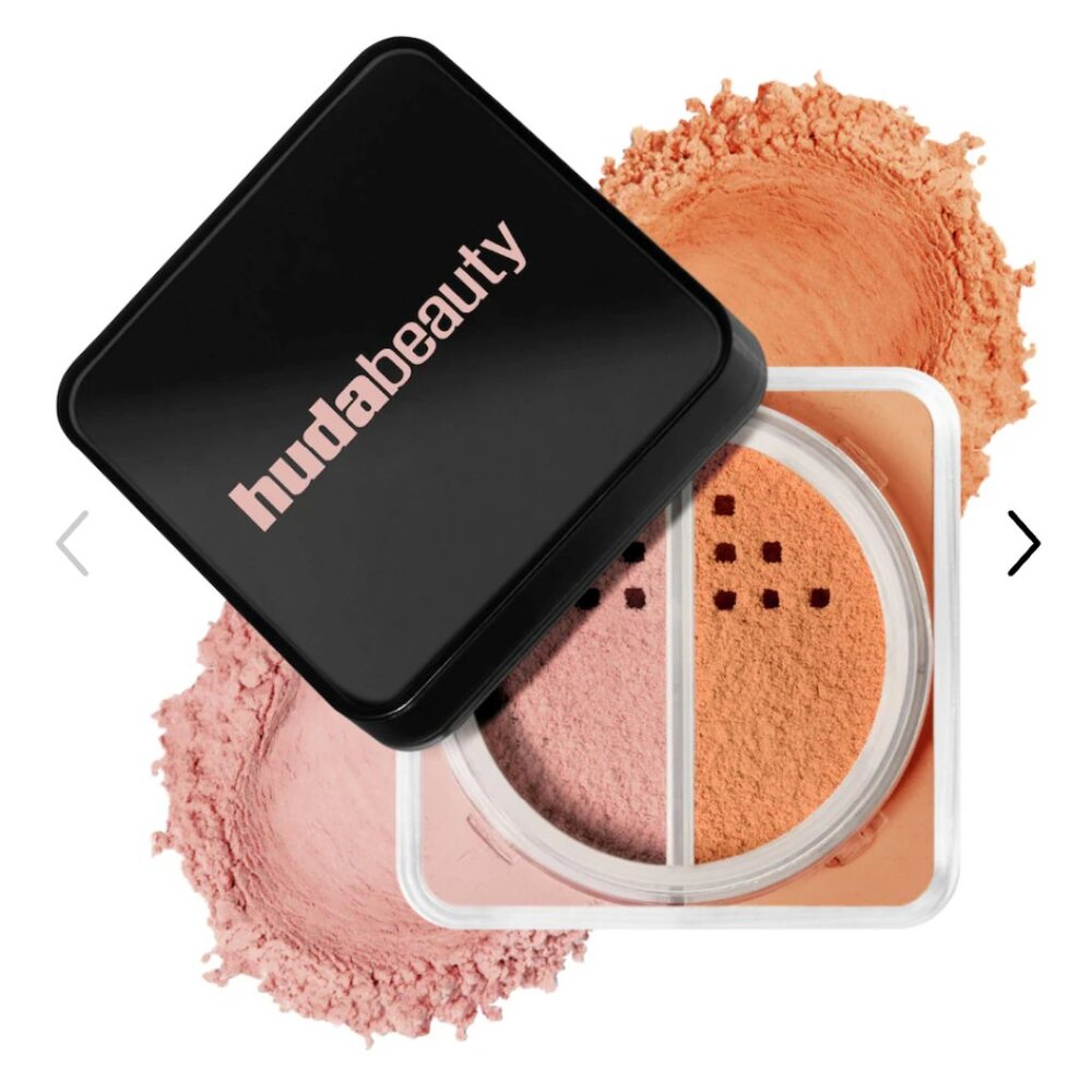 HUDA Easy Bake Loose Powder Brightening + Correcting Duo - pink pumpkin